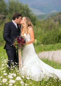 couple shares a kiss